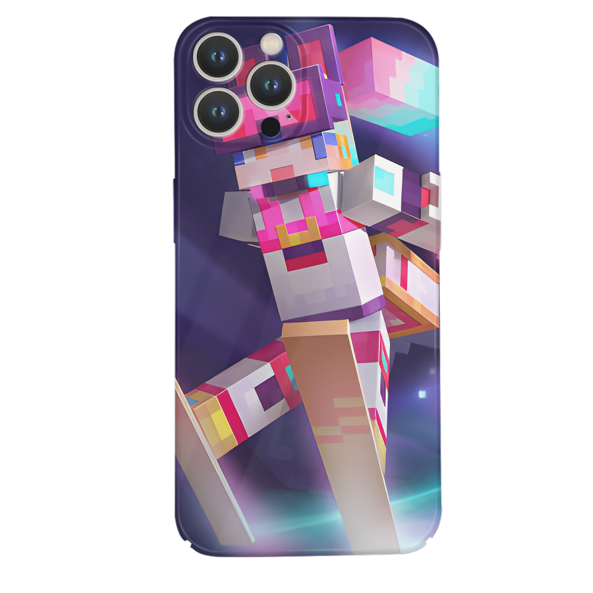 （画像用） マインクラフト ブロックの世界 Minecraft MC Block world 【iPhone 14シリーズ対応】ハードケース